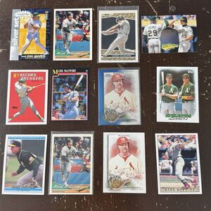 Mark McGwire 12 Card Lot NM With 2022 Topps Allen Ginter Blue Chrome /150
